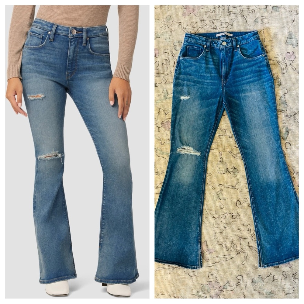 Hudson Holly High Rise Flare Jean Sz 29, in Coral Blue wash